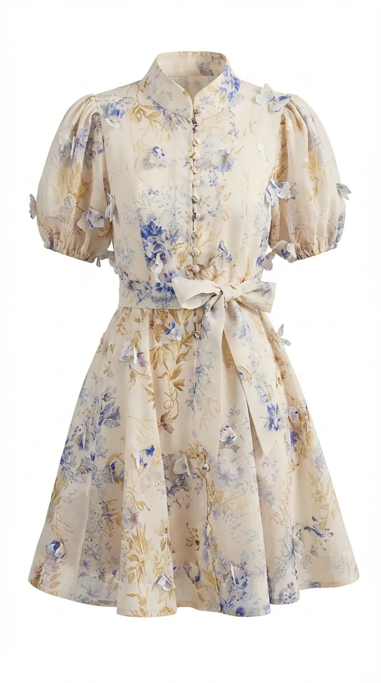 dress_floral پیراهن کوتاه گل آویز