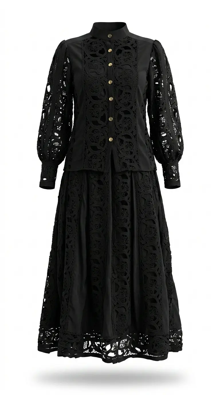 set-shomiz-skirt ست شومیز دامن گیپور