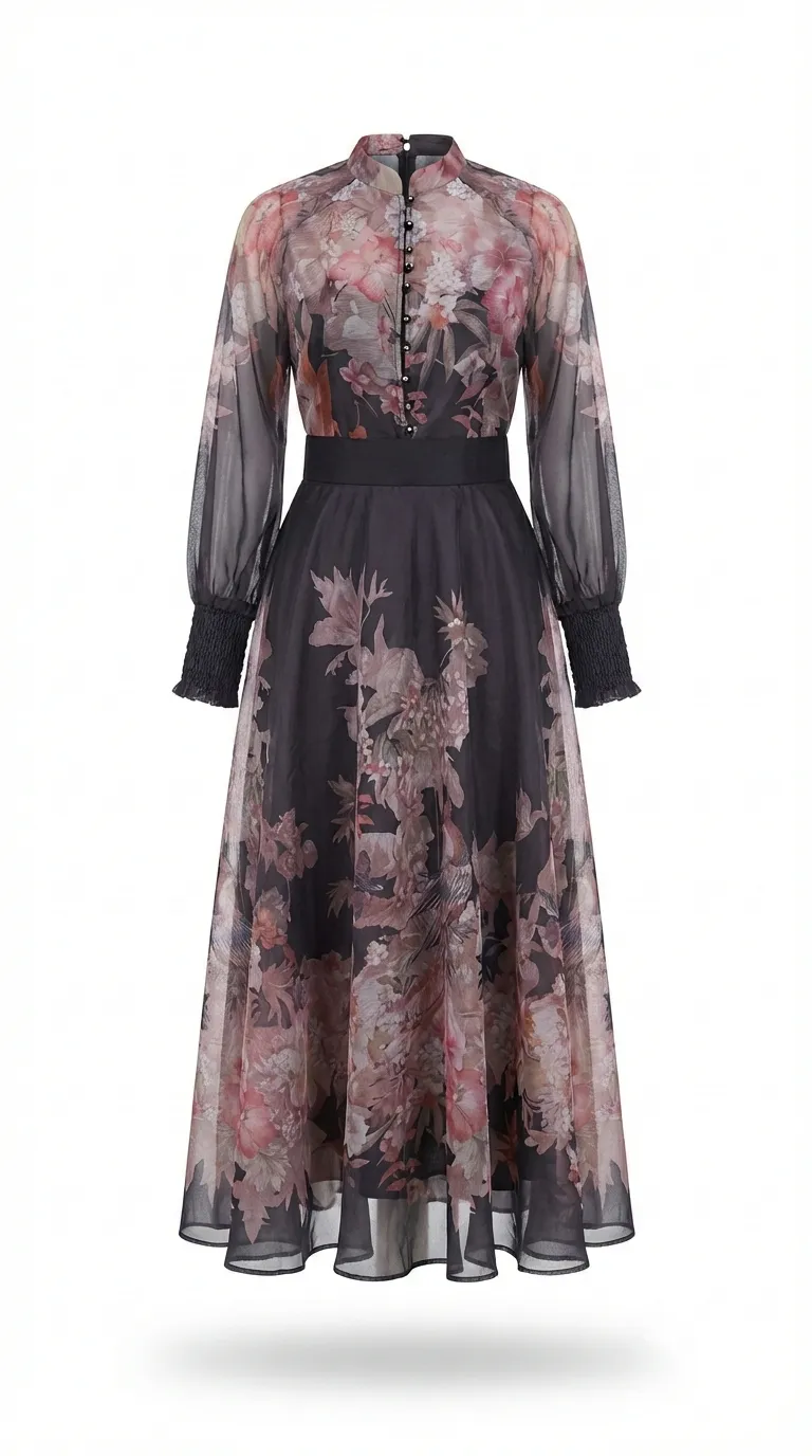 set_shomiz_skirt_black ست شومیز دامن گلدار
