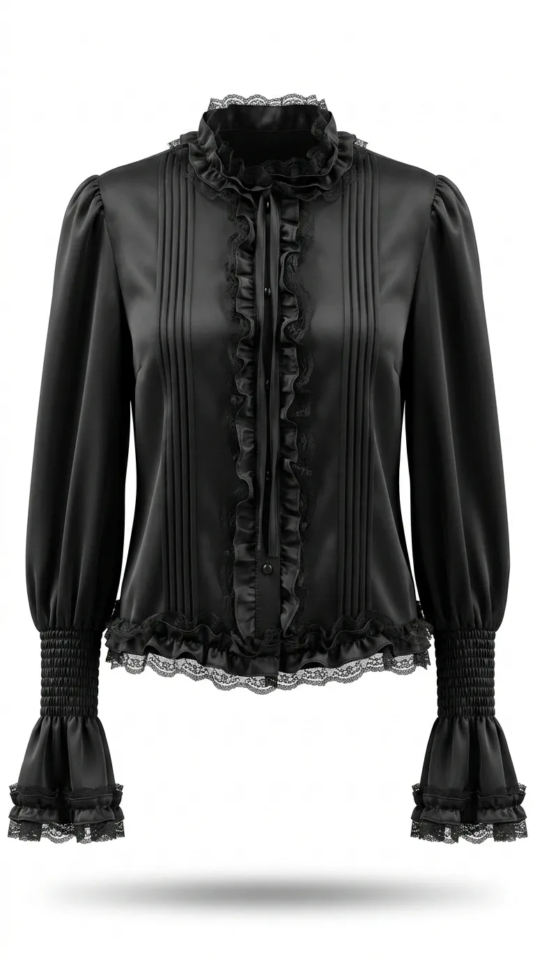 shomiz_satin_black شومیز جلو گیپور