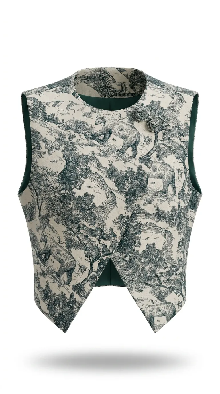 vest_dior_green وست طرح دیور - Image 1